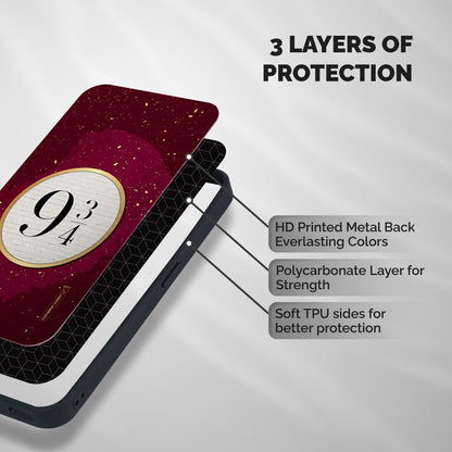 Magic Number Shockproof Hybrid Protection (Metal + TPU) Back Case Cover