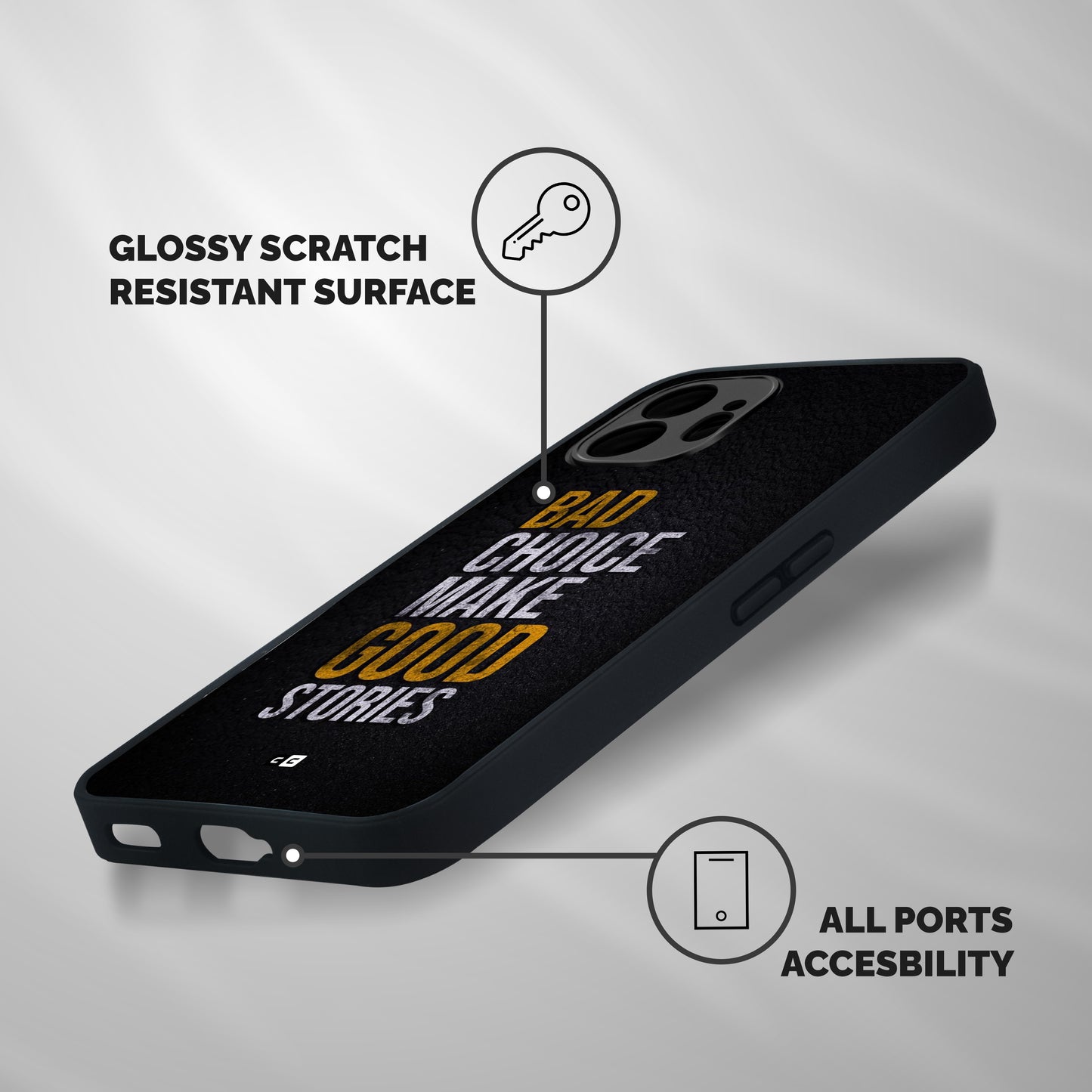 Make Good Stories Shockproof Hybrid Protection (Metal + TPU) Back Case Cover