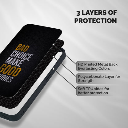 Make Good Stories Shockproof Hybrid Protection (Metal + TPU) Back Case Cover