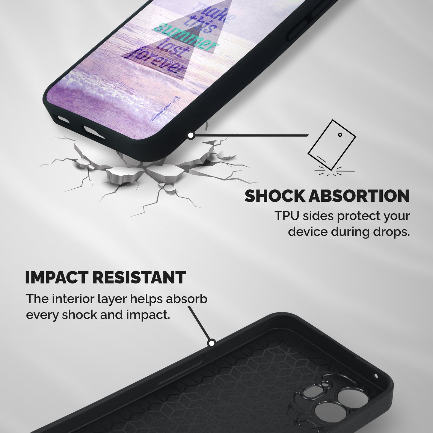 Make This Summer Last Forever Shockproof Hybrid Protection (Metal + TPU) Back Case Cover