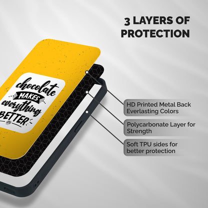 Makes Everything Better Shockproof Hybrid Protection (Metal + TPU) Back Case Cover