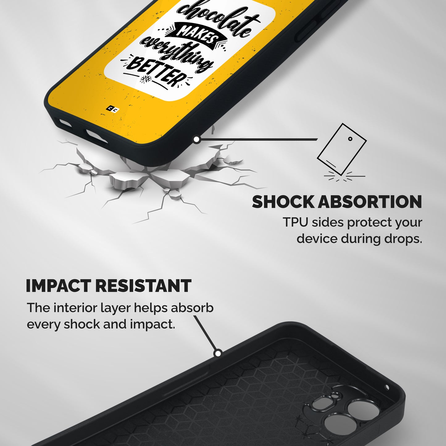 Makes Everything Better Shockproof Hybrid Protection (Metal + TPU) Back Case Cover