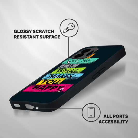 Makes You Happy Shockproof Hybrid Protection (Metal + TPU) Back Case Cover