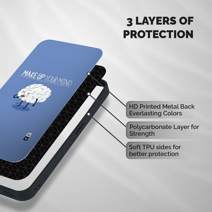 Makeup Your Mind Shockproof Hybrid Protection (Metal + TPU) Back Case Cover