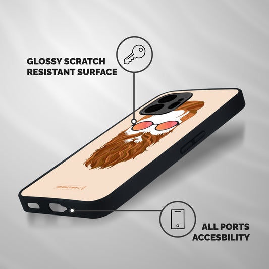 Man in Beard Shockproof Hybrid Protection (Metal + TPU) Back Case Cover
