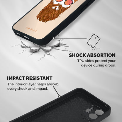 Man in Beard Shockproof Hybrid Protection (Metal + TPU) Back Case Cover