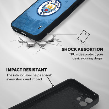 Manchester City Club Shockproof Hybrid Protection (Metal + TPU) Back Case Cover