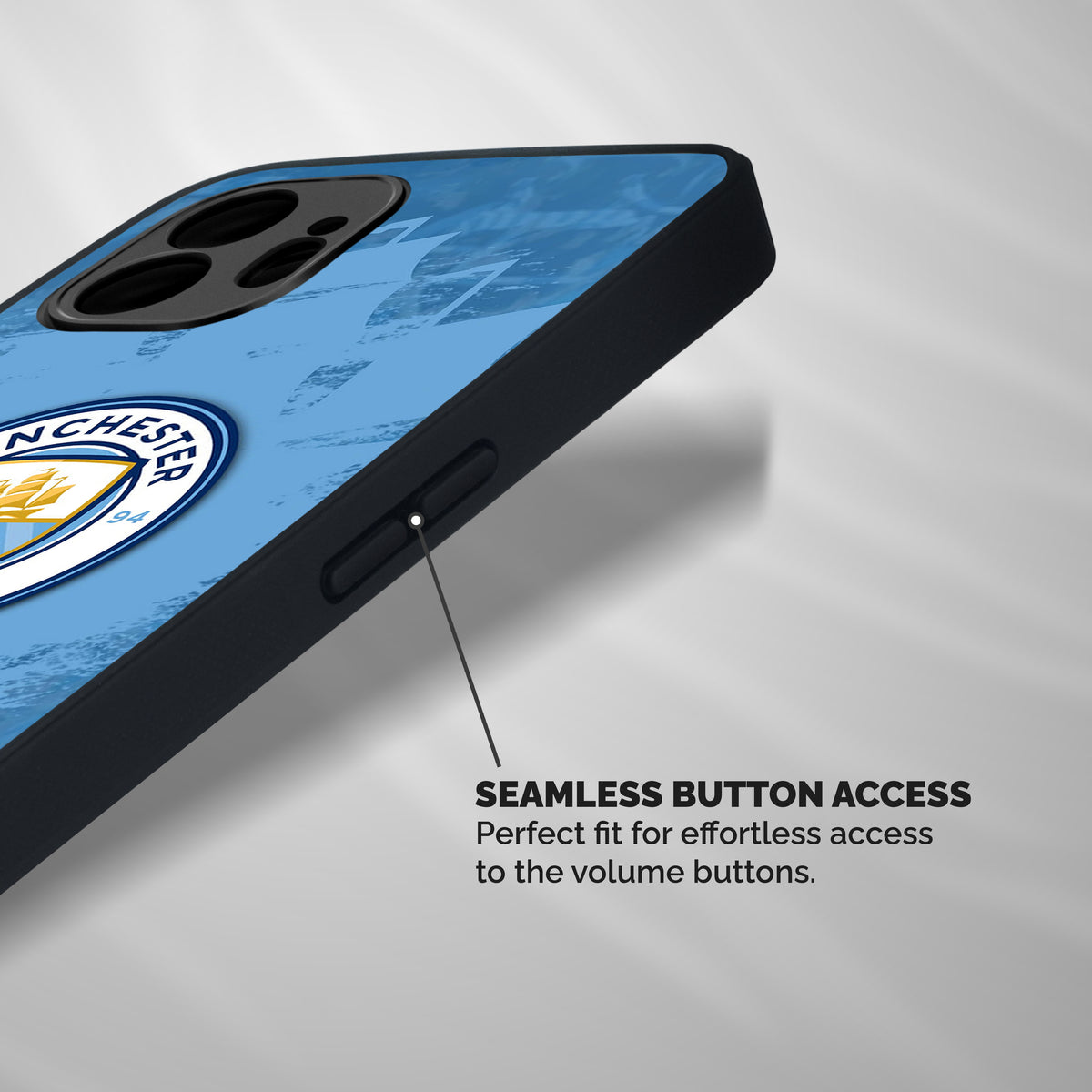 Manchester City Club Shockproof Hybrid Protection (Metal + TPU) Back Case Cover
