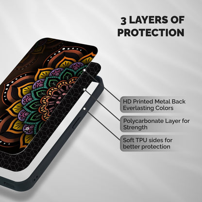 Mandala Artist Shockproof Hybrid Protection (Metal + TPU) Back Case Cover