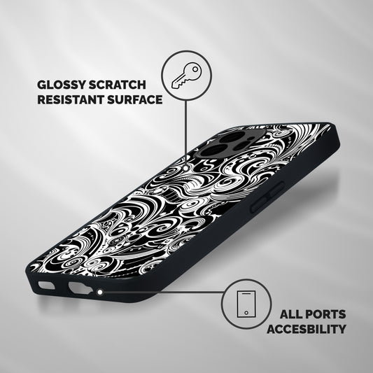 Maori Art Design Abstract Shockproof Hybrid Protection (Metal + TPU) Back Case Cover
