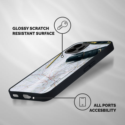 Map And Camera Shockproof Hybrid Protection (Metal + TPU) Back Case Cover