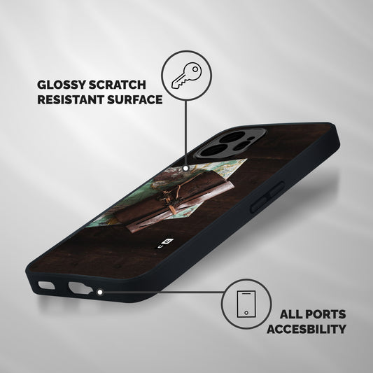 Map Journal Shockproof Hybrid Protection (Metal + TPU) Back Case Cover