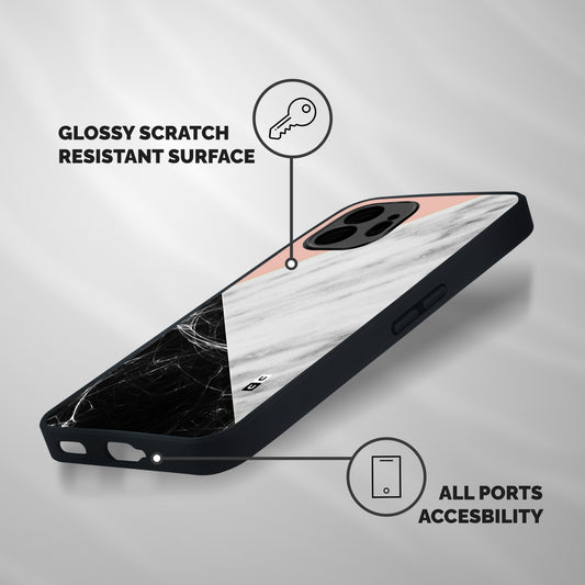 Marble Cuts Shockproof Hybrid Protection (Metal + TPU) Back Case Cover