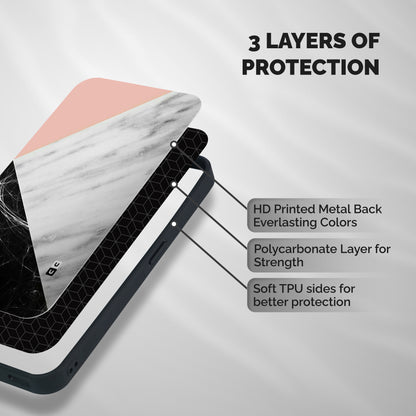 Marble Cuts Shockproof Hybrid Protection (Metal + TPU) Back Case Cover