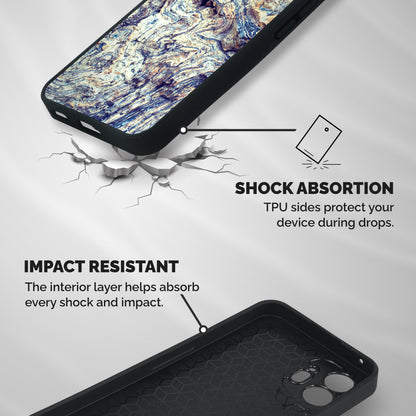 Marble Pattern Shockproof Hybrid Protection (Metal + TPU) Back Case Cover