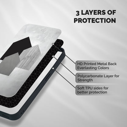 Marble Poster Shockproof Hybrid Protection (Metal + TPU) Back Case Cover