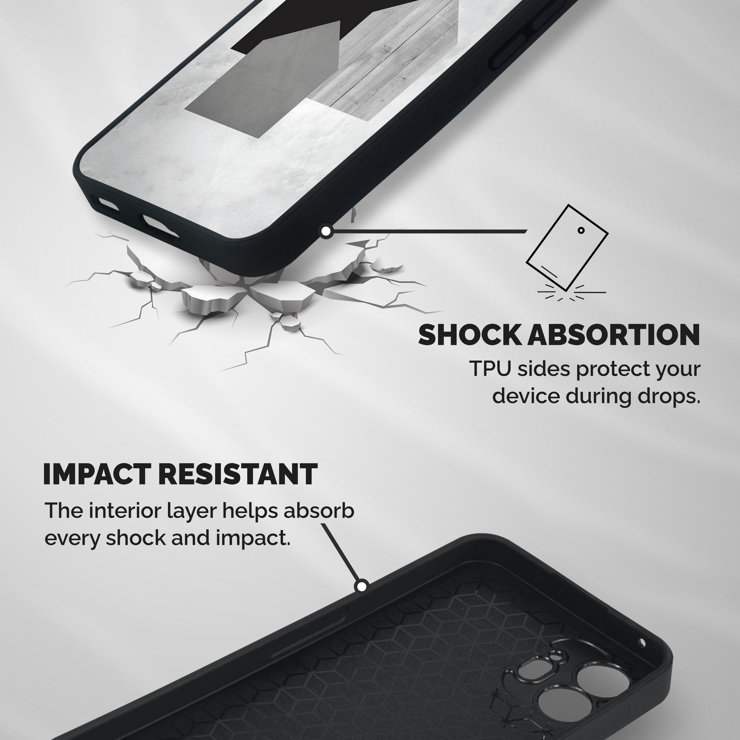 Marble Poster Shockproof Hybrid Protection (Metal + TPU) Back Case Cover