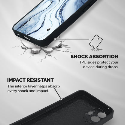Marble Style (Printed) Shockproof Hybrid Protection (Metal + TPU) Back Case Cover