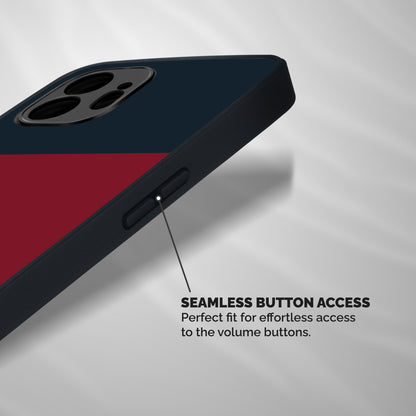 Maroon and Navy Blue Shockproof Hybrid Protection (Metal + TPU) Back Case Cover