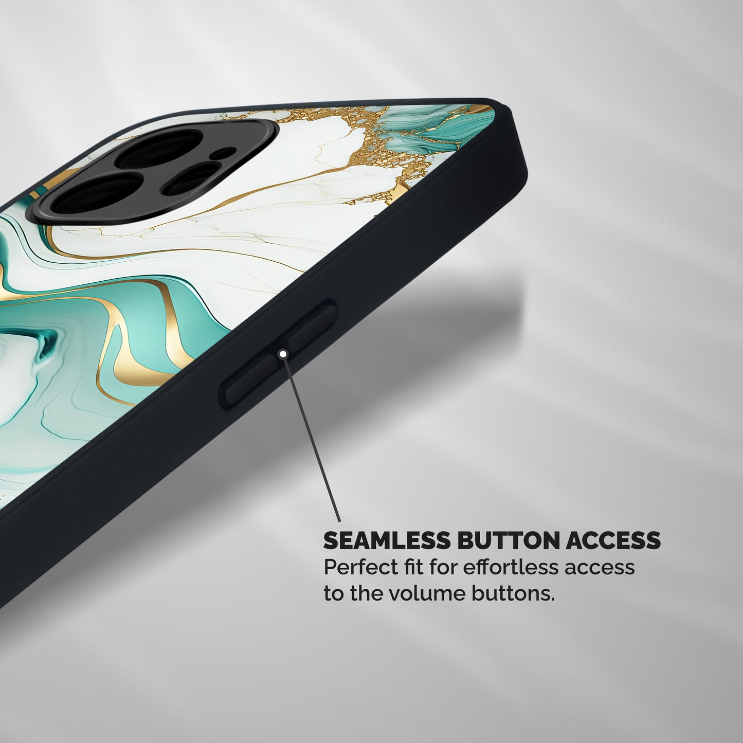 Marvelous Marble Shockproof Hybrid Protection (Metal + TPU) Back Case Cover