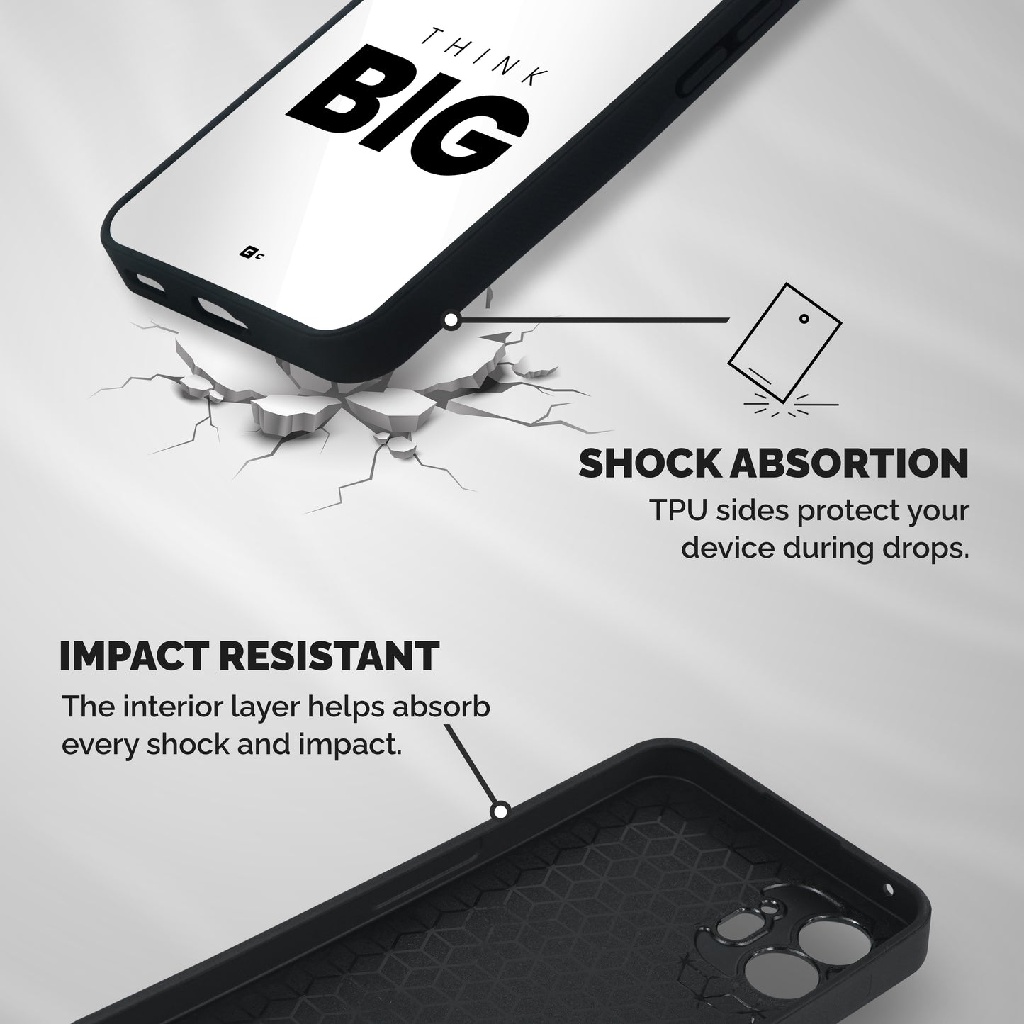 Massive Thought Shockproof Hybrid Protection (Metal + TPU) Back Case Cover