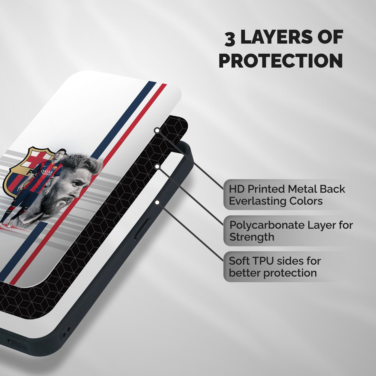 Master of the Pitch Shockproof Hybrid Protection (Metal + TPU) Back Case Cover