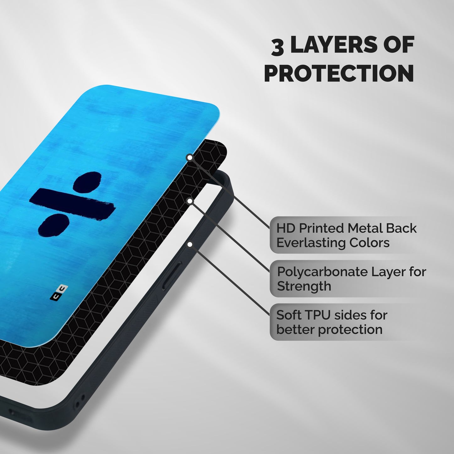 Math And Blue Shockproof Hybrid Protection (Metal + TPU) Back Case Cover