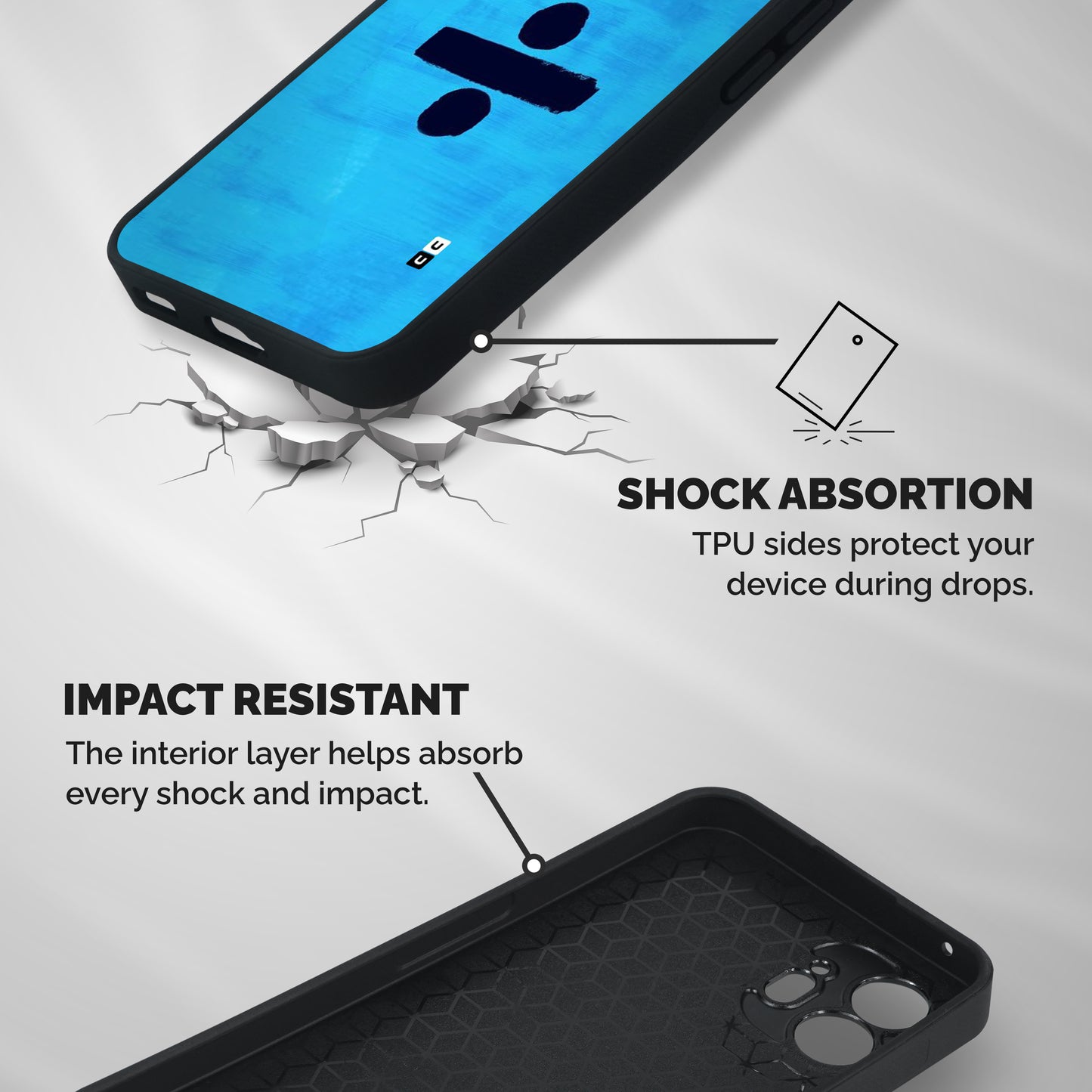 Math And Blue Shockproof Hybrid Protection (Metal + TPU) Back Case Cover