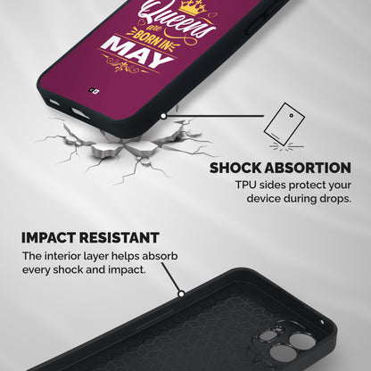 May Born Queens Shockproof Hybrid Protection (Metal + TPU) Back Case Cover