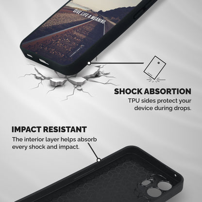 Meaning To Life Shockproof Hybrid Protection (Metal + TPU) Back Case Cover