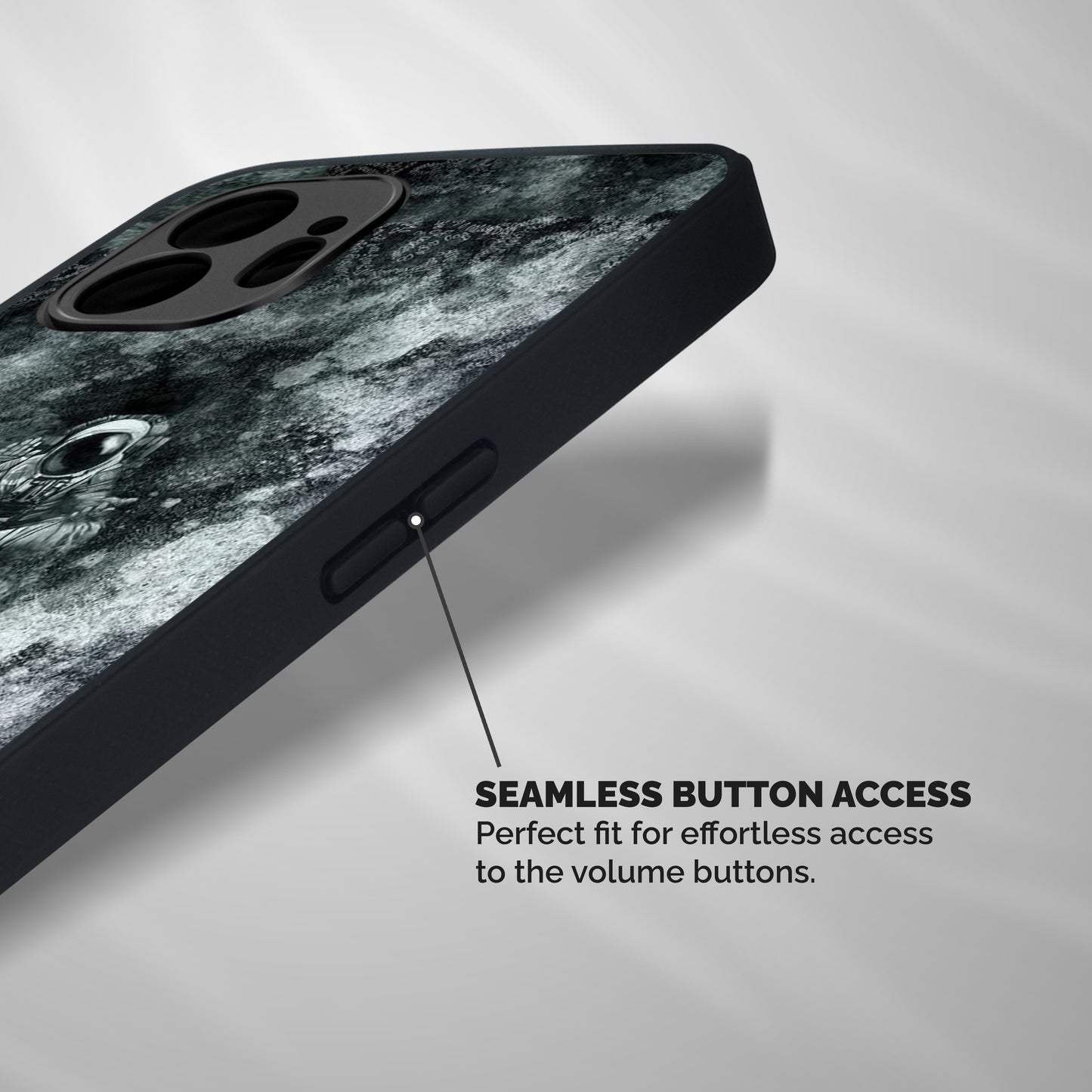 Meditating Spaceman Shockproof Hybrid Protection (Metal + TPU) Back Case Cover