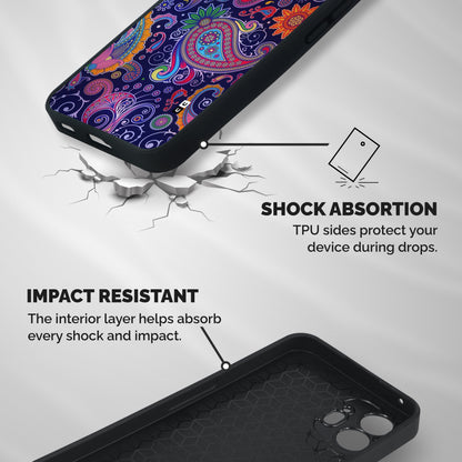 Mehendi Pattern Shockproof Hybrid Protection (Metal + TPU) Back Case Cover