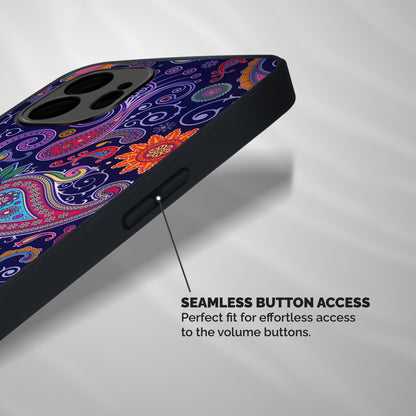 Mehendi Pattern Shockproof Hybrid Protection (Metal + TPU) Back Case Cover