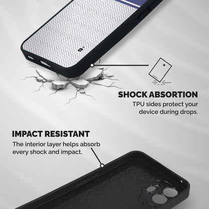 Melange Striped Pattern Shockproof Hybrid Protection (Metal + TPU) Back Case Cover
