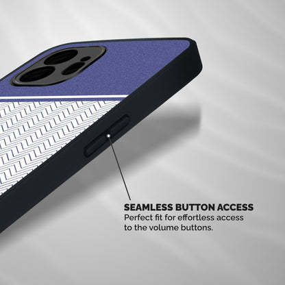 Melange Striped Pattern Shockproof Hybrid Protection (Metal + TPU) Back Case Cover