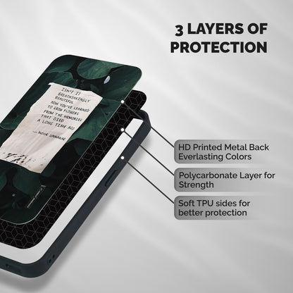 Memories Shockproof Hybrid Protection (Metal + TPU) Back Case Cover