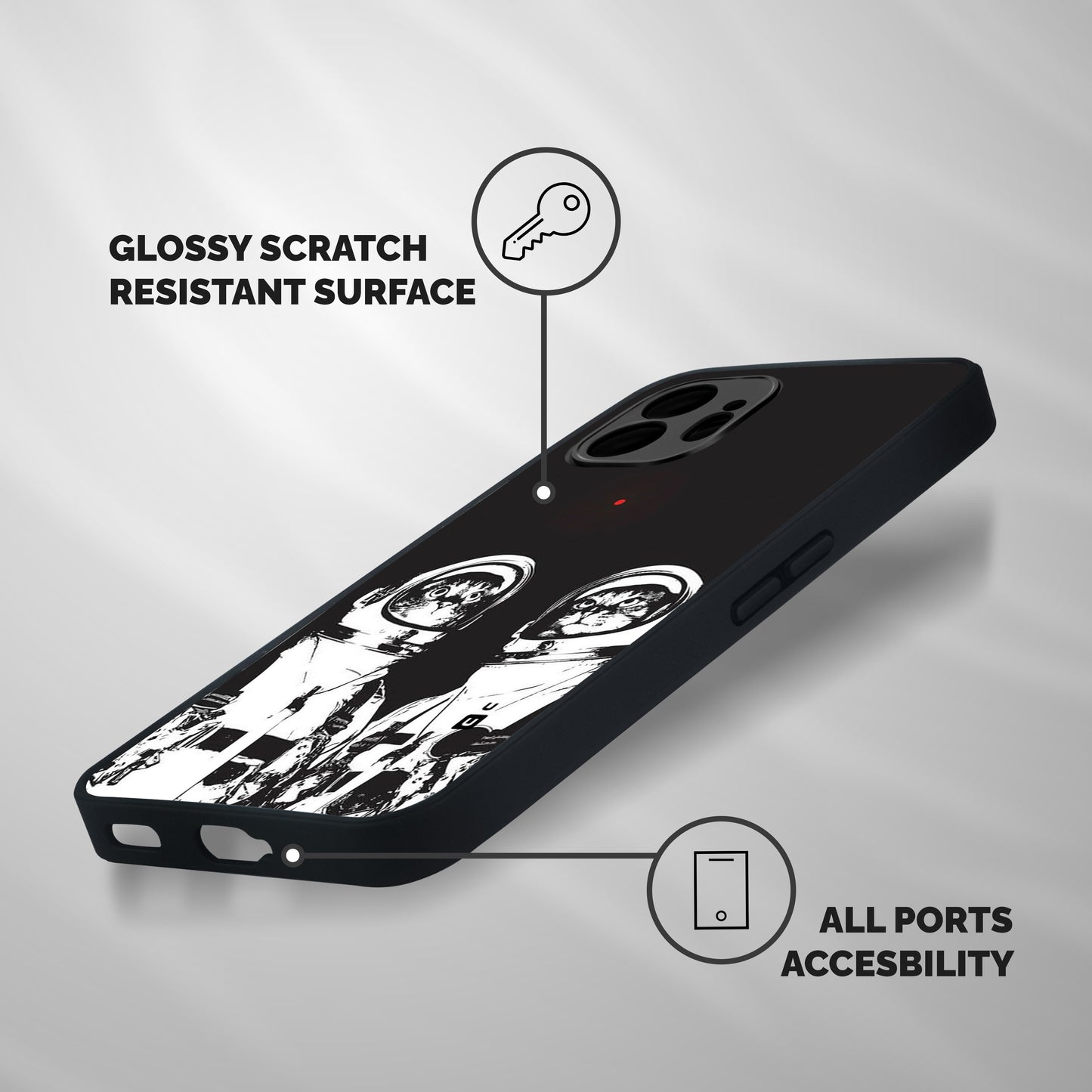 Meow Moon Shockproof Hybrid Protection (Metal + TPU) Back Case Cover