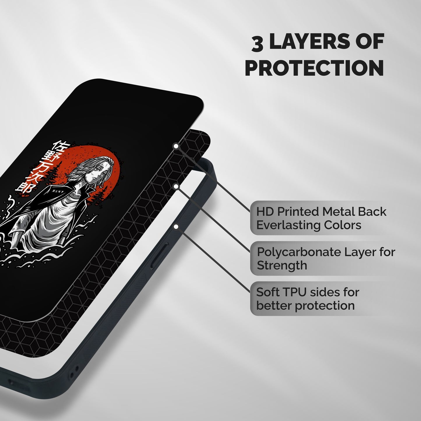 Mickey illustration Shockproof Hybrid Protection (Metal + TPU) Back Case Cover