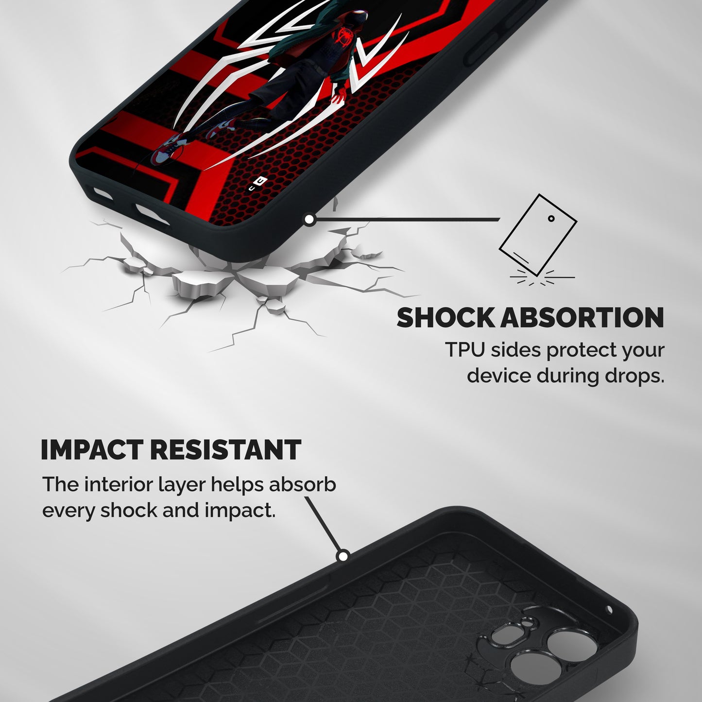 Miles of Multiverse Shockproof Hybrid Protection (Metal + TPU) Back Case Cover
