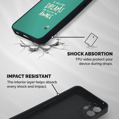 Million Dreams Shockproof Hybrid Protection (Metal + TPU) Back Case Cover