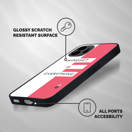 Mindset is Everything Shockproof Hybrid Protection (Metal + TPU) Back Case Cover