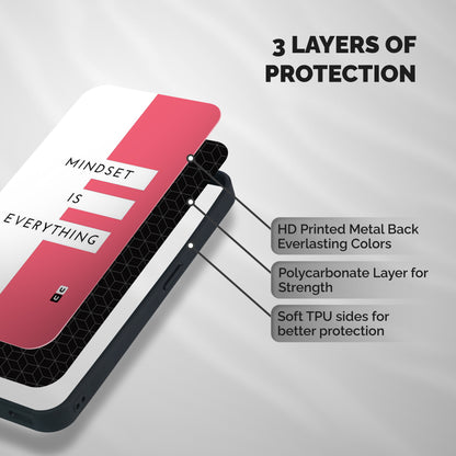 Mindset is Everything Shockproof Hybrid Protection (Metal + TPU) Back Case Cover