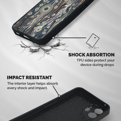 Mini Circles Shockproof Hybrid Protection (Metal + TPU) Back Case Cover