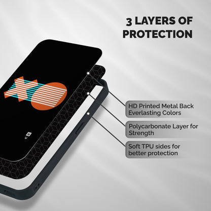 Minimal Art Shockproof Hybrid Protection (Metal + TPU) Back Case Cover