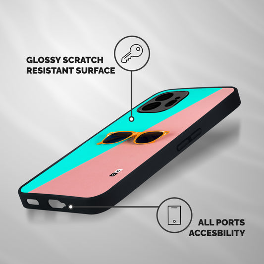 Minimal Glasses Shockproof Hybrid Protection (Metal + TPU) Back Case Cover