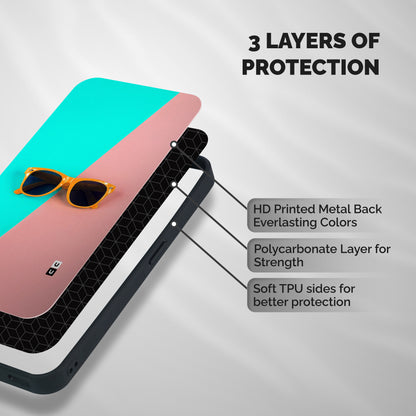 Minimal Glasses Shockproof Hybrid Protection (Metal + TPU) Back Case Cover