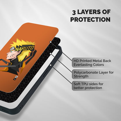 Minimal Naruto Artwork Shockproof Hybrid Protection (Metal + TPU) Back Case Cover