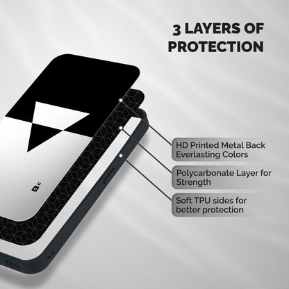 Minimal Triangle Shockproof Hybrid Protection (Metal + TPU) Back Case Cover
