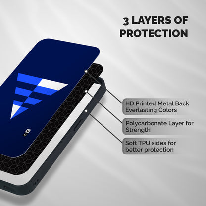Minimalistic Abstract Inverted Triangle Shockproof Hybrid Protection (Metal + TPU) Back Case Cover