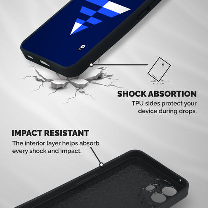 Minimalistic Abstract Inverted Triangle Shockproof Hybrid Protection (Metal + TPU) Back Case Cover